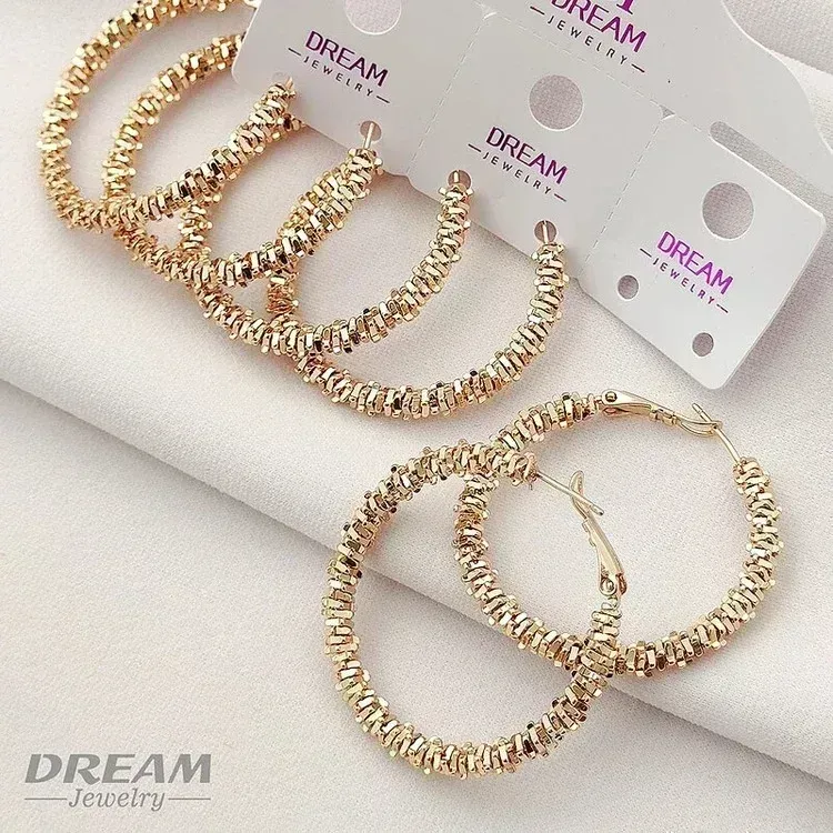 گوشواره زنانه حلقه‌ای خاویاری برند DREAM