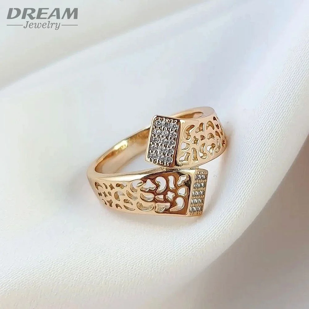انگشتر زنانه ظریف طرح جواهری نقش‌برجسته برند DREAM