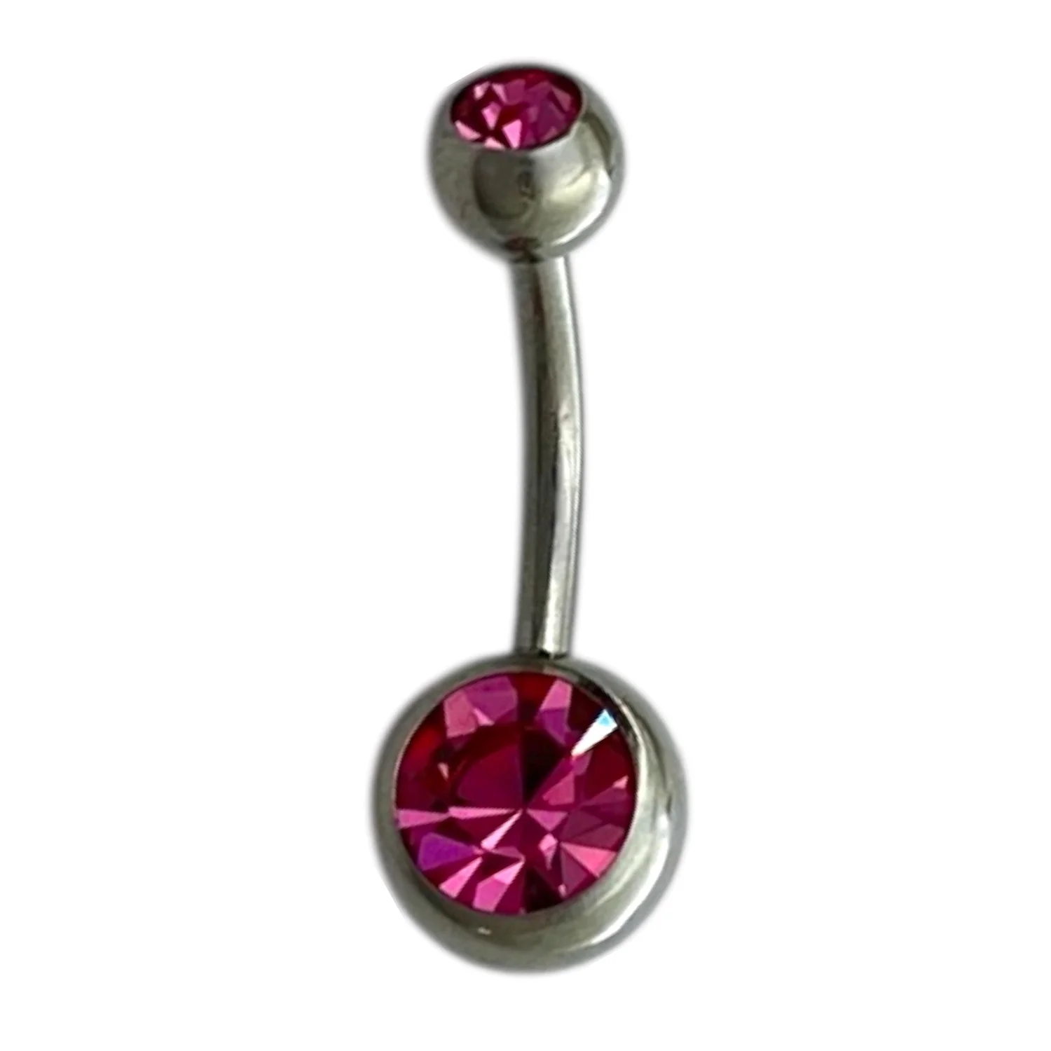 پیرسینگ ناف نگین‌دار اکلیلی