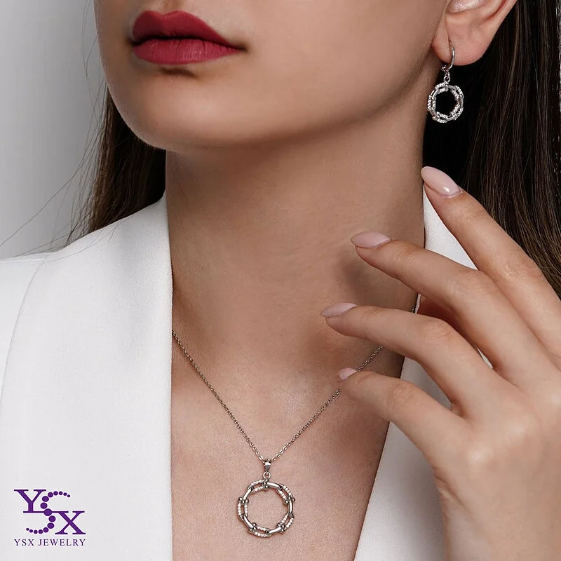 نیم ست طرح تیفانی با نگین های ظریف و روکش طلا YSX