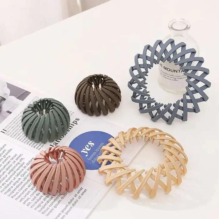 گیره چنگکی گوجه ای مو شمعی دخترانه طرح مات
