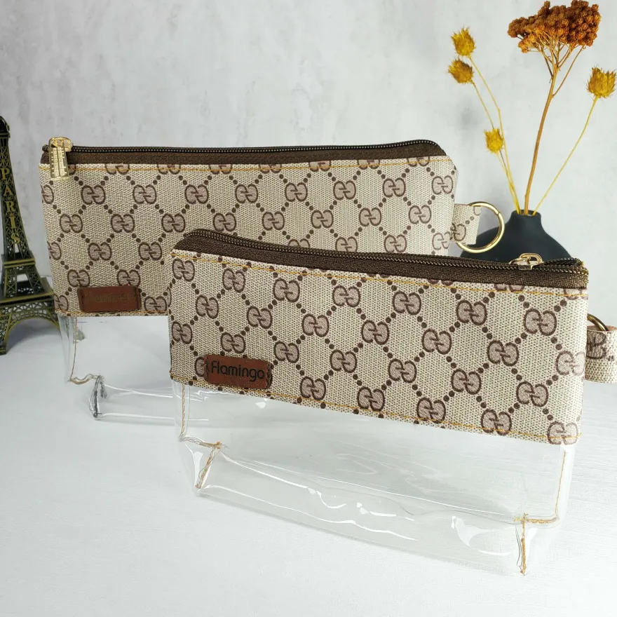 کیف لوازم آرایشی زنانه فلامینگو طرح طلقی Gucci