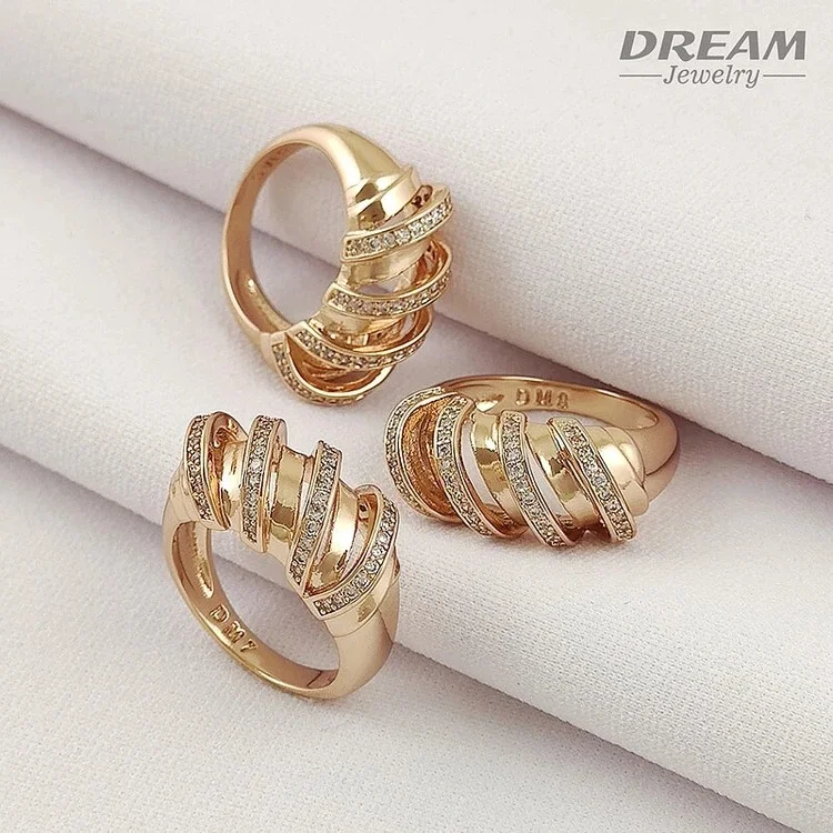 انگشتر زنانه طرح پیچان نگین‌دار برند DREAM 