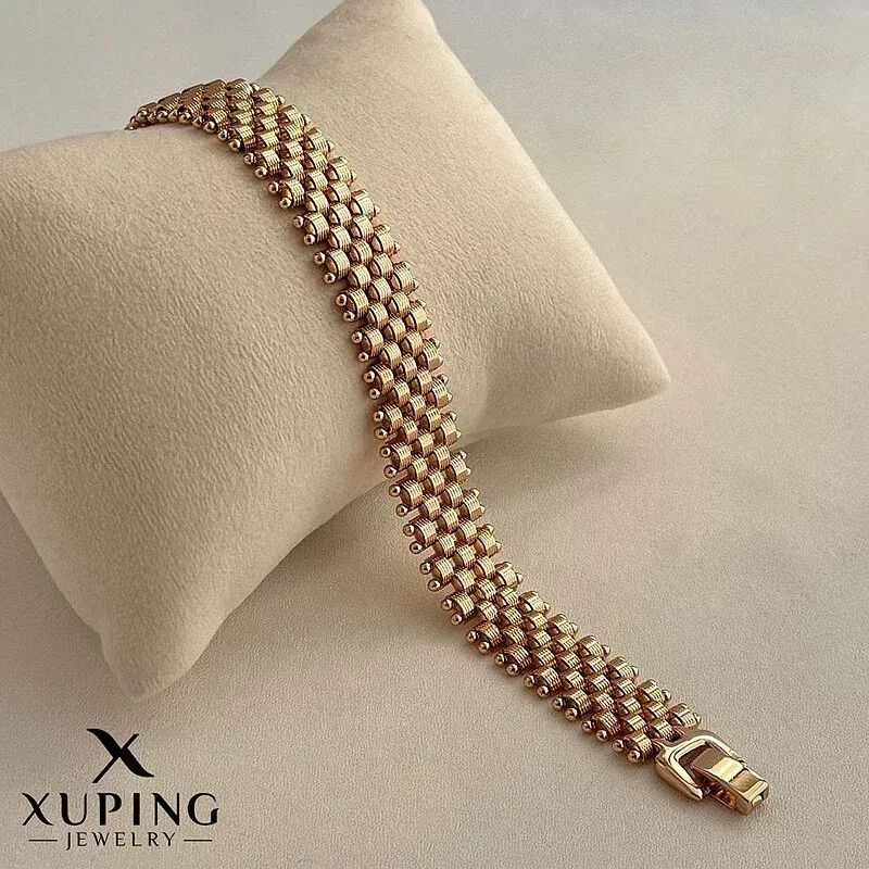 دستبند رولکس تراش‌دار ژوپینگ، درخشش بی‌نظیر و ظرافت خیره‌کننده Xuping